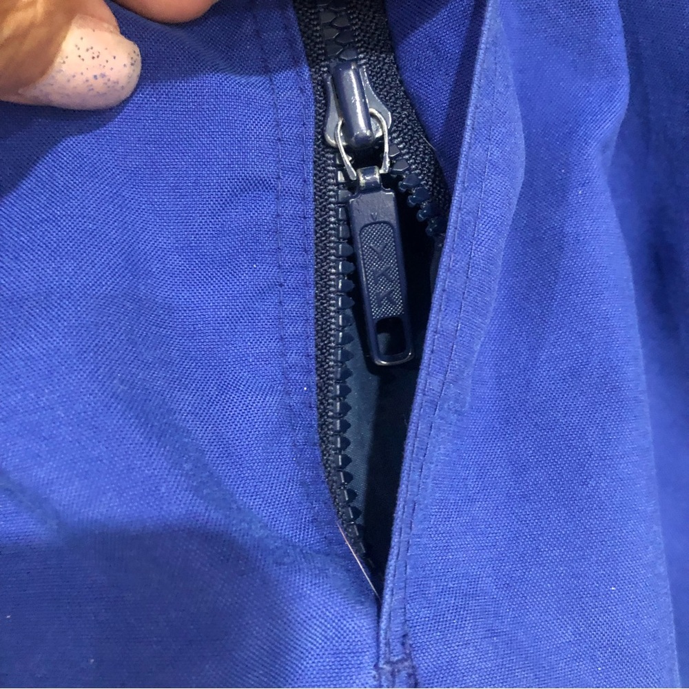 PATAGONIA MEN’S VTG BLUE PURPLE ZIP UP JACKET PACK AWSY HOODIE SMALL - Picture 7 of 16